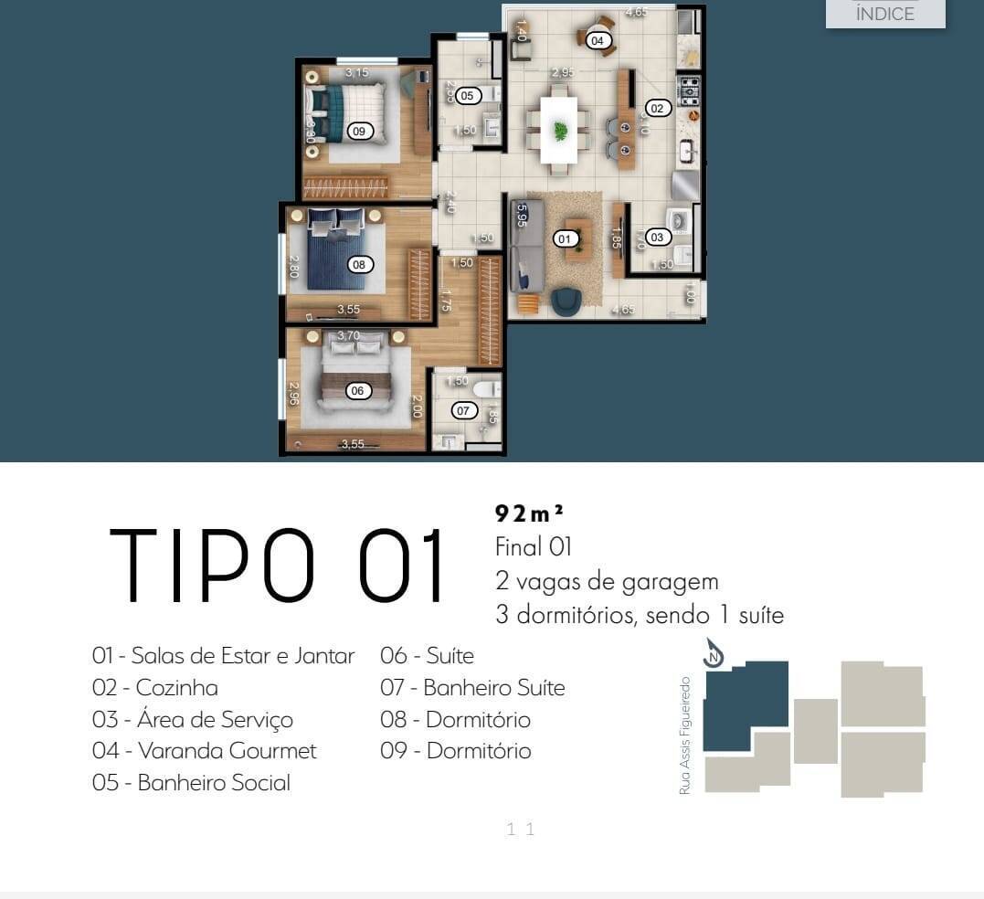 Apartamento, 2 quartos, 54 m² - Foto 7