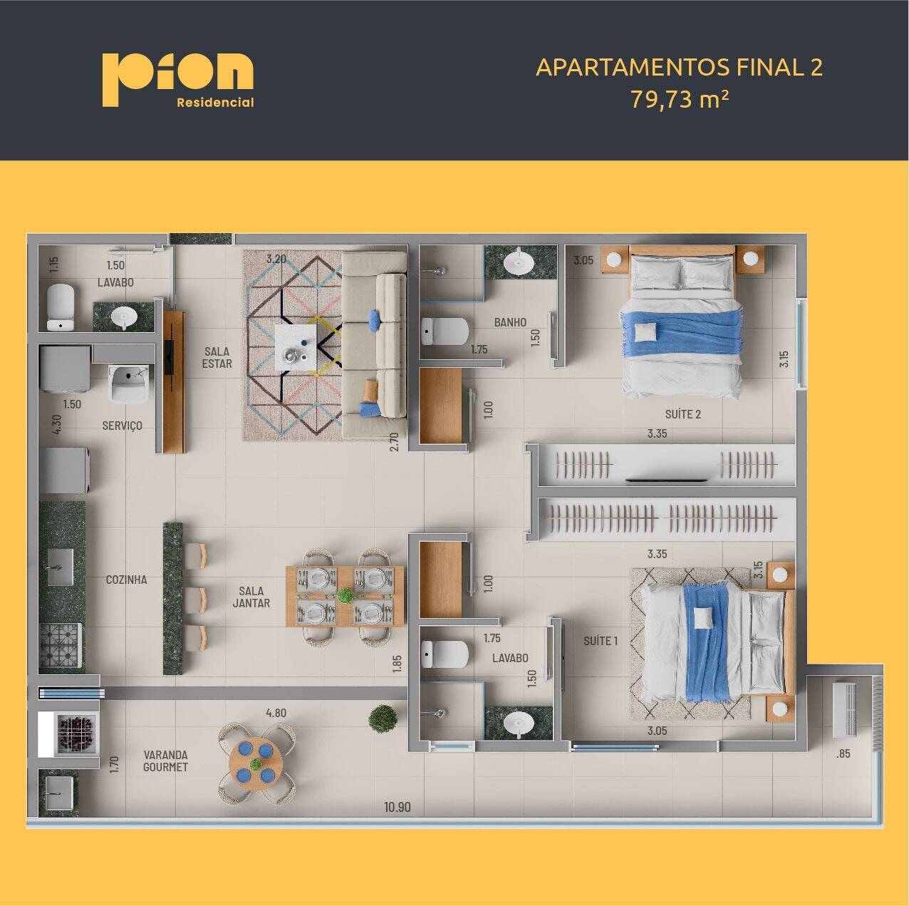 Apartamento, 2 quartos, 79 m² - Foto 7