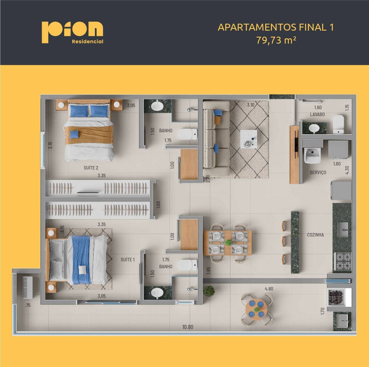Apartamento, 2 quartos, 79 m² - Foto 11