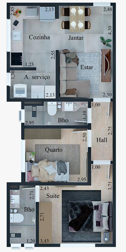 Apartamento, 2 quartos, 55 m² - Foto 21