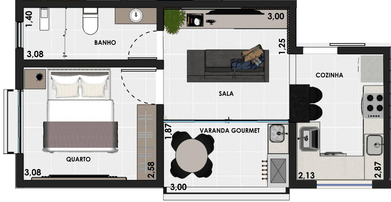 Apartamento, 1 quarto, 33 m² - Foto 14