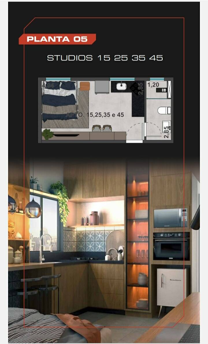 Apartamento, 1 quarto, 21 m² - Foto 8